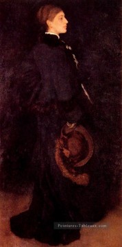  noir Tableaux - Arrangement en brun et noir Portrait de Mlle Rosa Corder James Abbott McNeill Whistler
